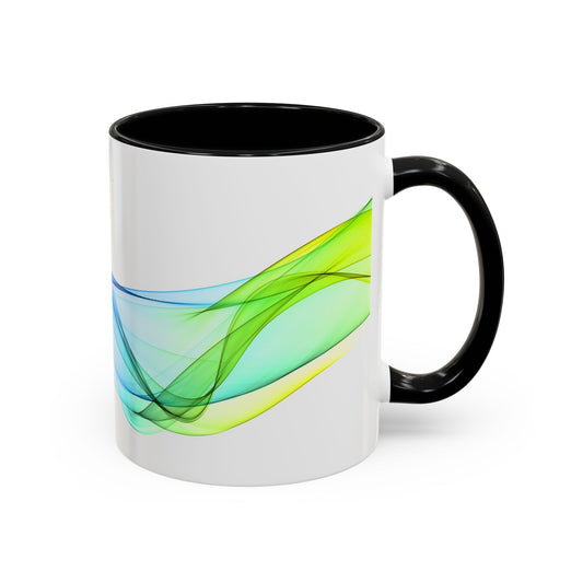 Abstract Wave Coffee Mug — Go with the Flow (11/15 oz)