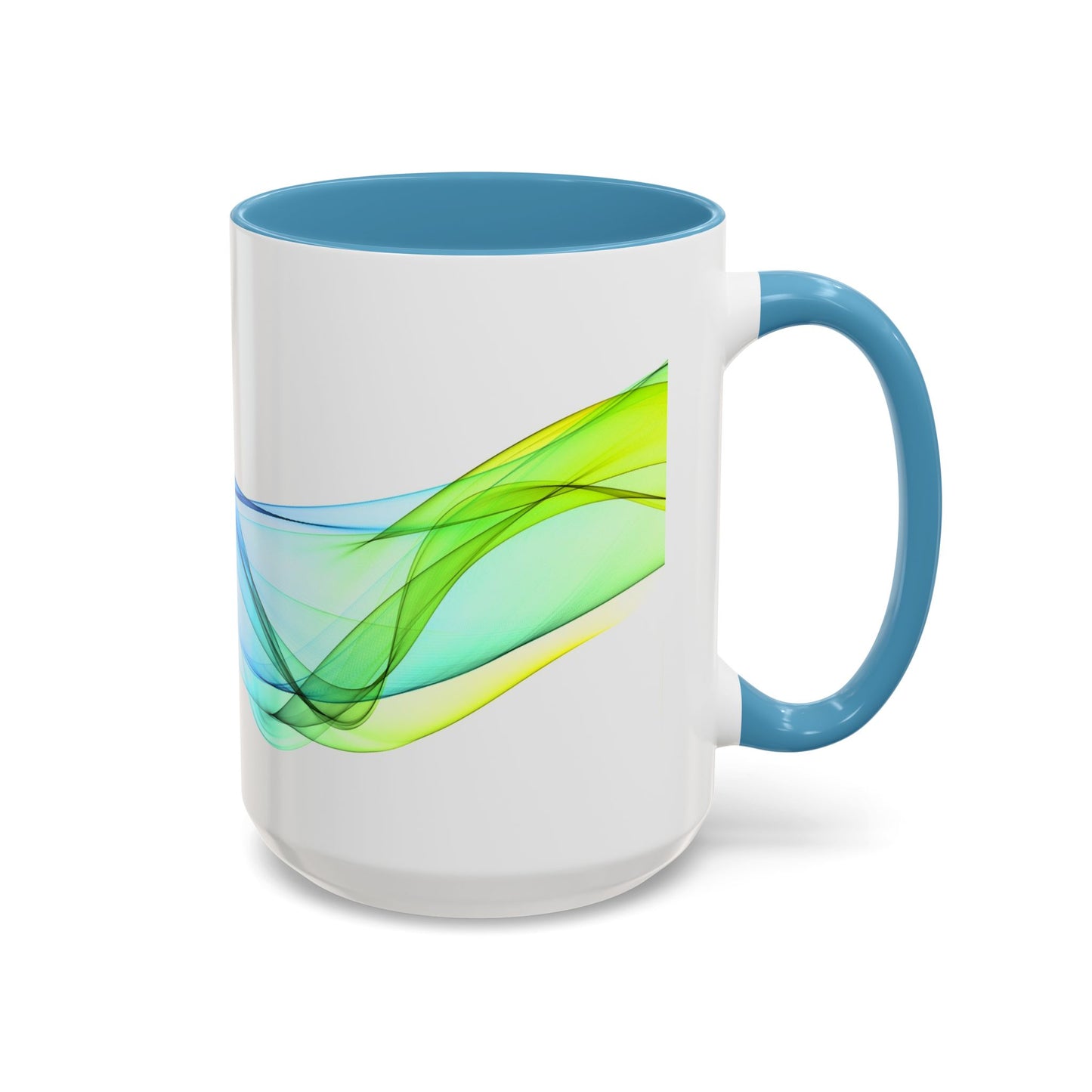 WildWestArt.co Coffee Mug – Abstract Wave Go with the Flow Art Design, 11 & 15 oz