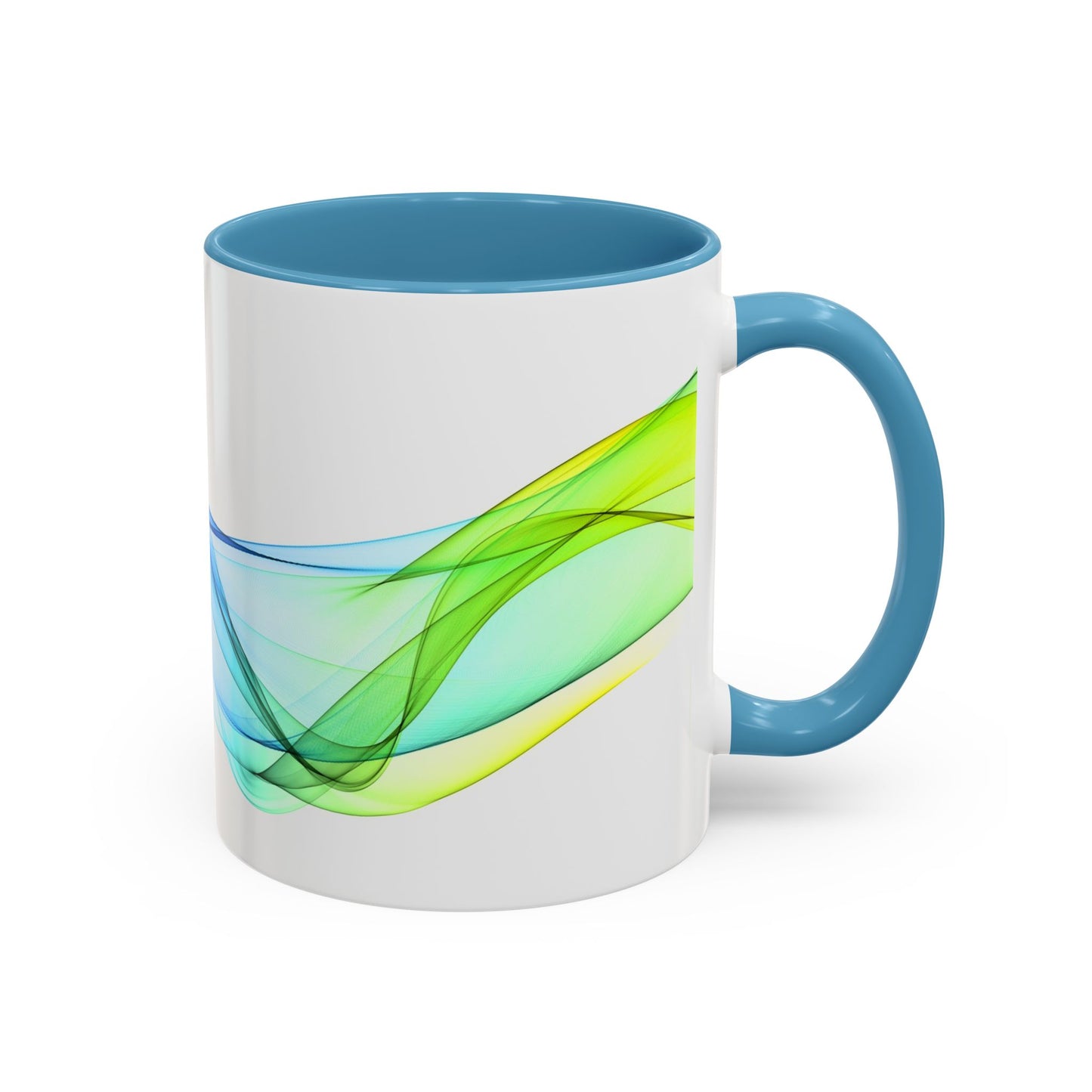 WildWestArt.co Coffee Mug – Abstract Wave Go with the Flow Art Design, 11 & 15 oz
