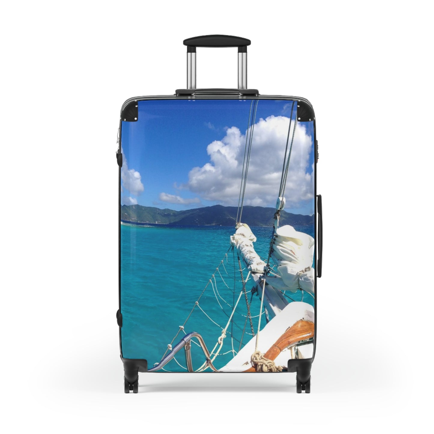 Tropical Sailboat Suitcase - Small, Medium and Large Sizes