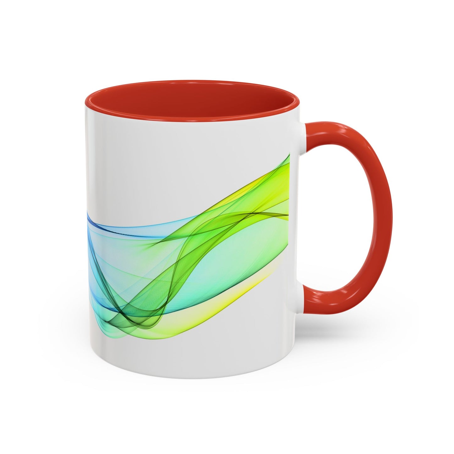 WildWestArt.co Coffee Mug – Abstract Wave Go with the Flow Art Design, 11 & 15 oz