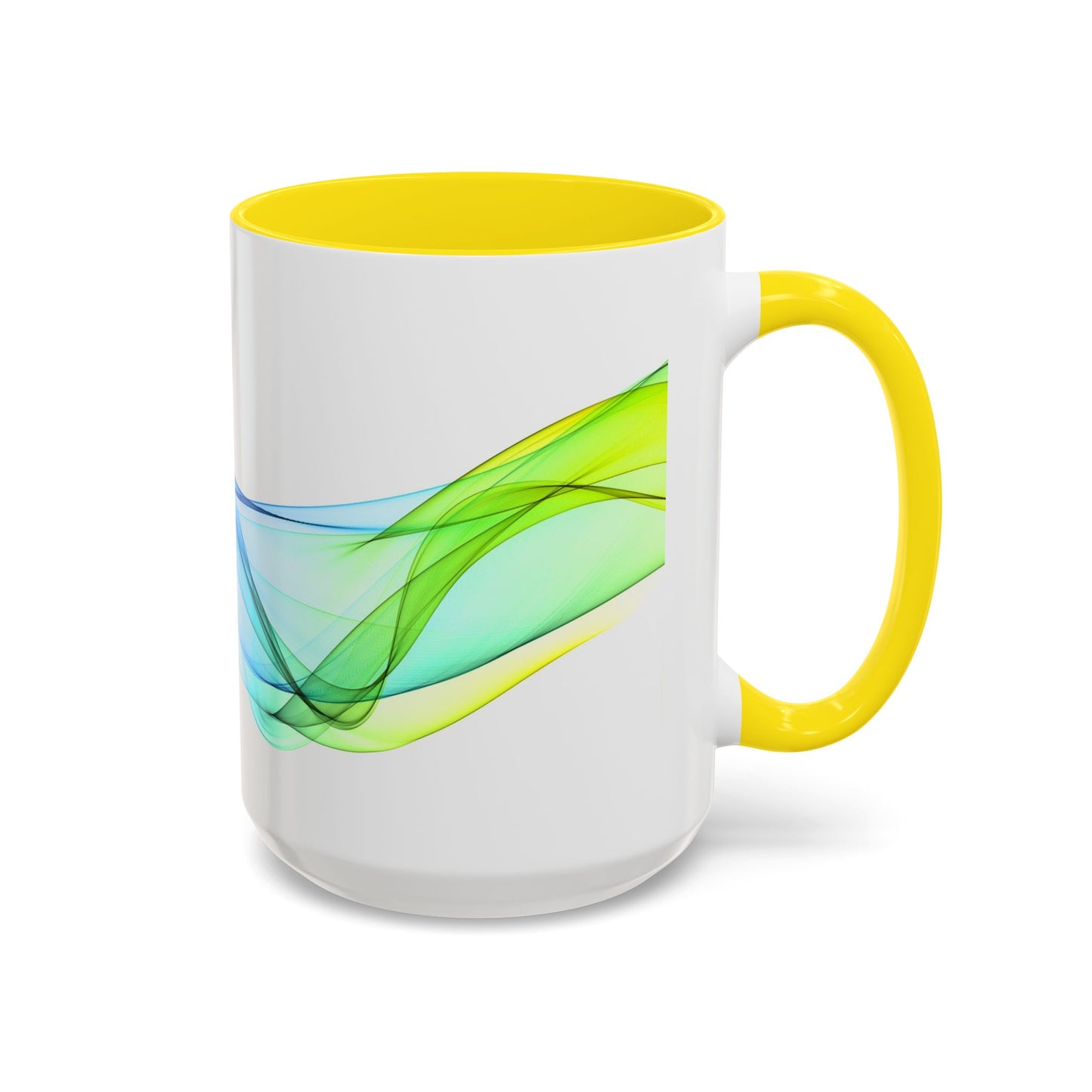 WildWestArt.co Coffee Mug – Abstract Wave Go with the Flow Art Design, 11 & 15 oz