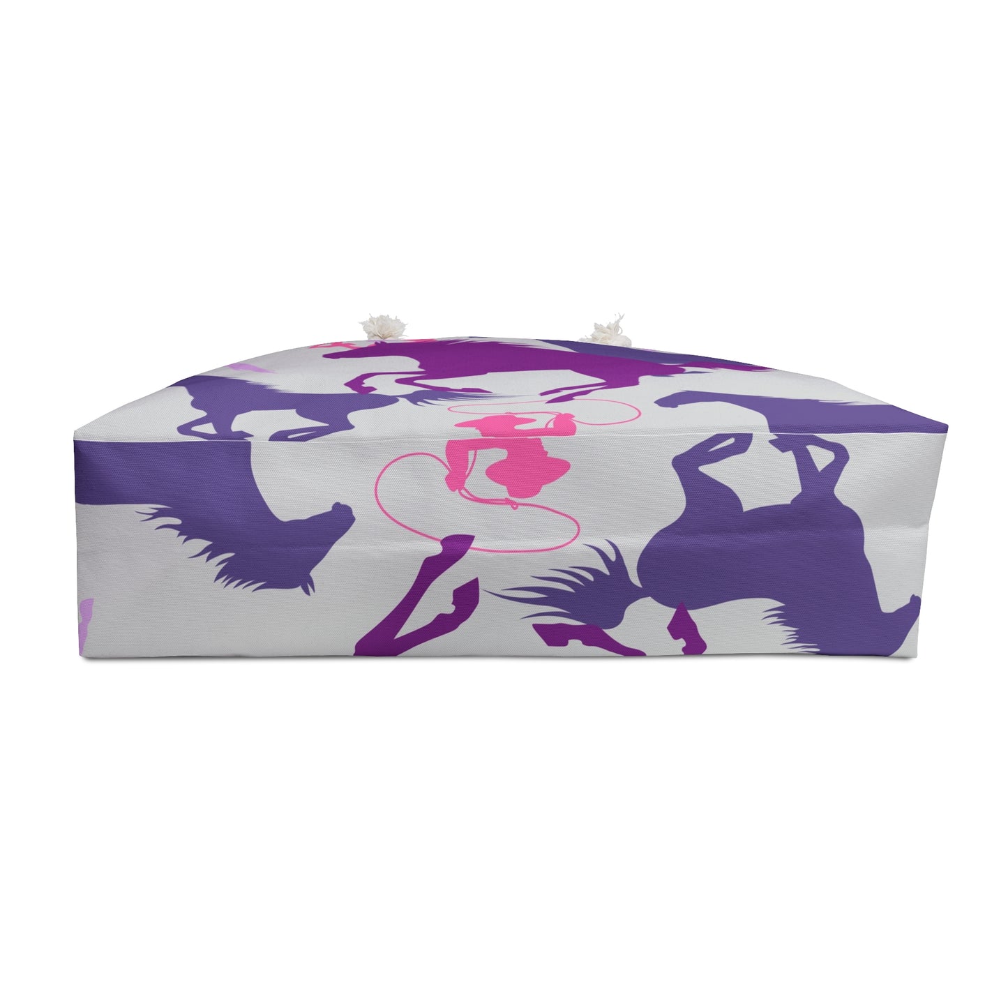 WildWestArt.co Weekender Bag – Purple & Pink Running Horses Large Travel Tote
