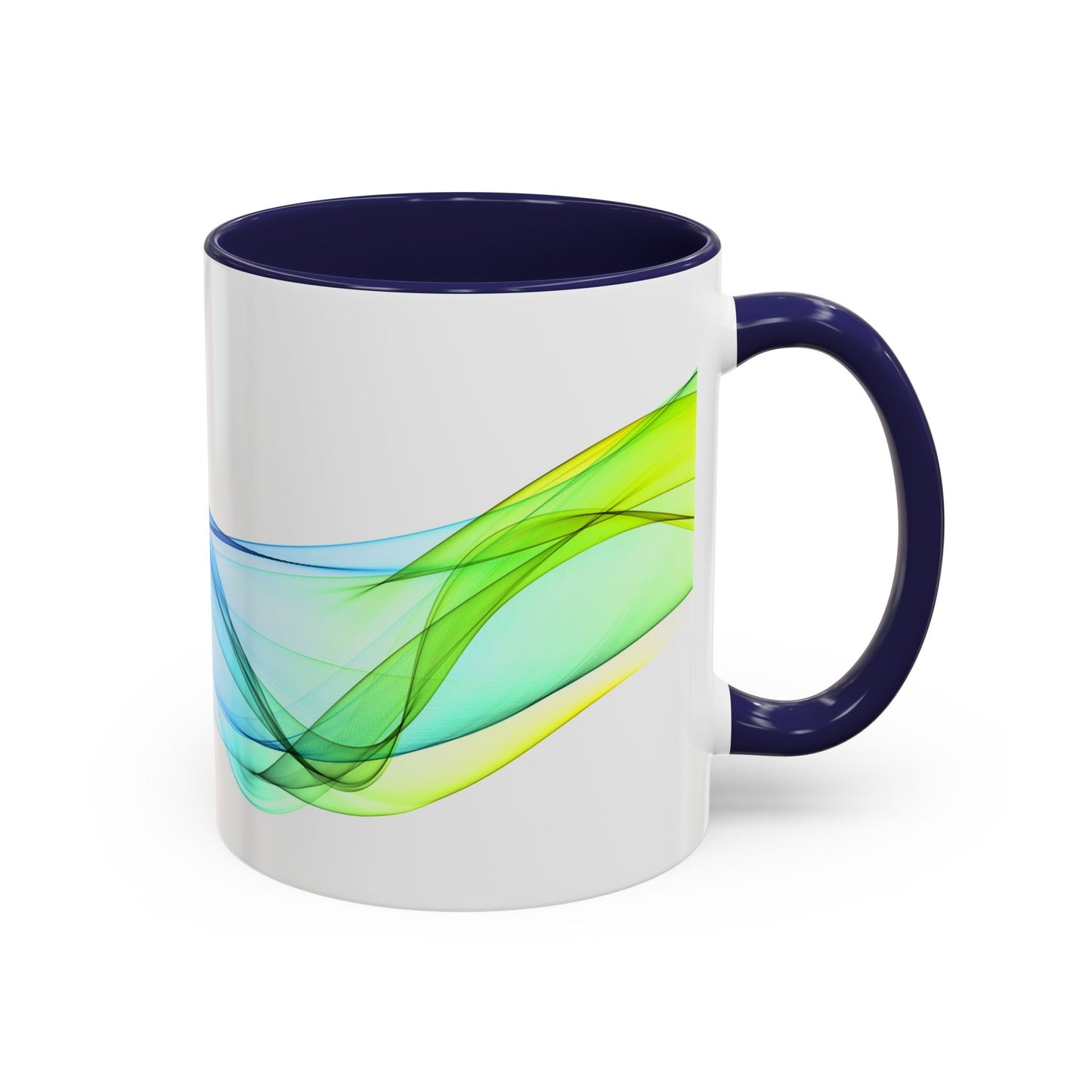 WildWestArt.co Coffee Mug – Abstract Wave Go with the Flow Art Design, 11 & 15 oz