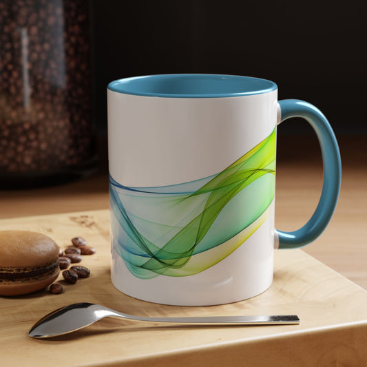 Abstract Wave Coffee Mug — Go with the Flow (11/15 oz)