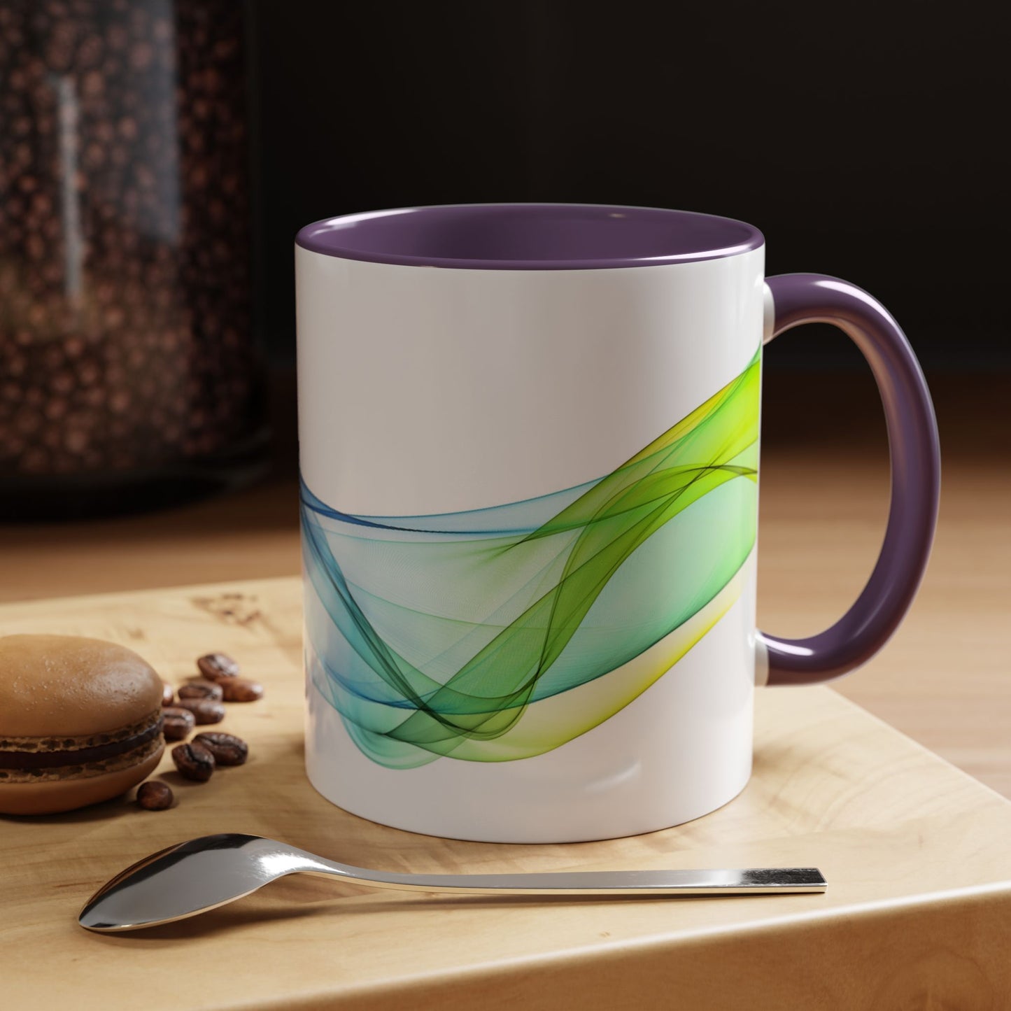 WildWestArt.co Coffee Mug – Abstract Wave Go with the Flow Art Design, 11 & 15 oz