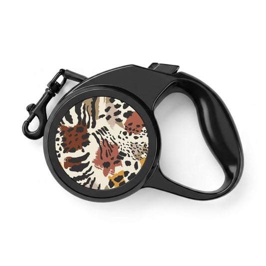 Leopard Print Dog Leash (Retractable)