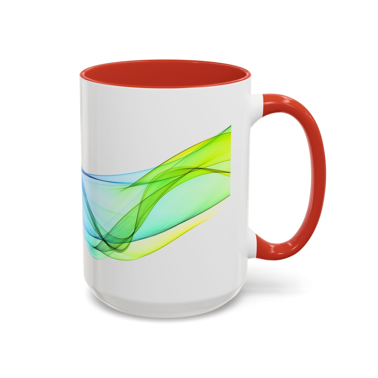 WildWestArt.co Coffee Mug – Abstract Wave Go with the Flow Art Design, 11 & 15 oz