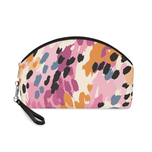 Artful Leopard Print Makeup Bag