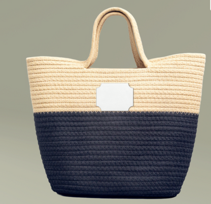 WildWestArt.co Handwoven Straw Beach Tote