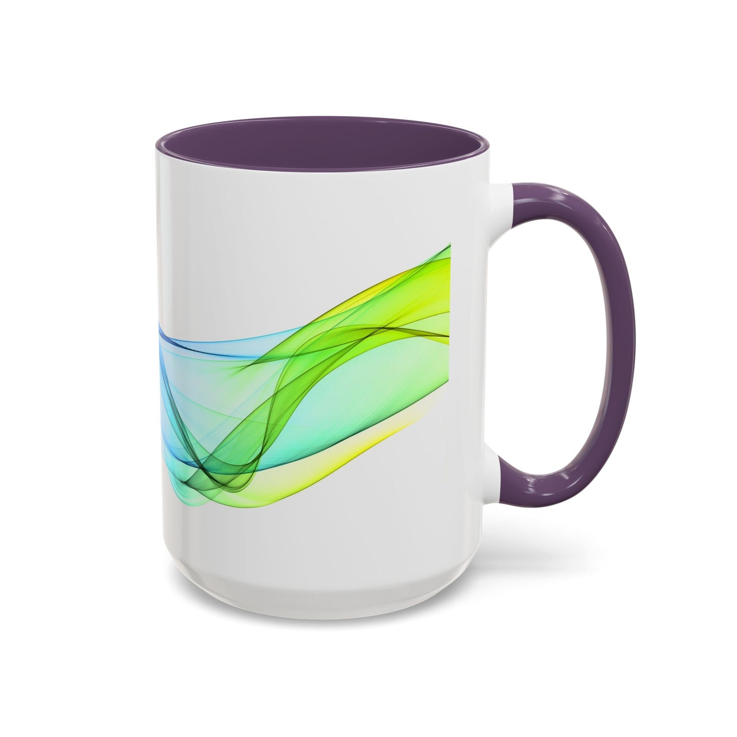 WildWestArt.co Coffee Mug – Abstract Wave Go with the Flow Art Design, 11 & 15 oz