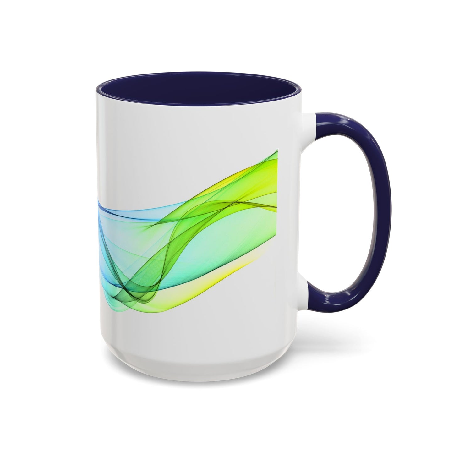 WildWestArt.co Coffee Mug – Abstract Wave Go with the Flow Art Design, 11 & 15 oz