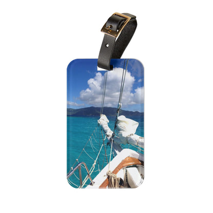 WildWestArt.co Luggage Tag – Tropical Sailboat