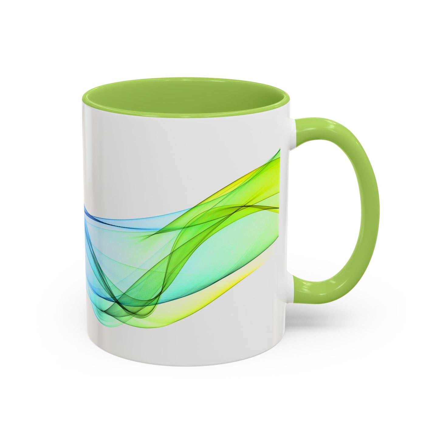 WildWestArt.co Coffee Mug – Abstract Wave Go with the Flow Art Design, 11 & 15 oz