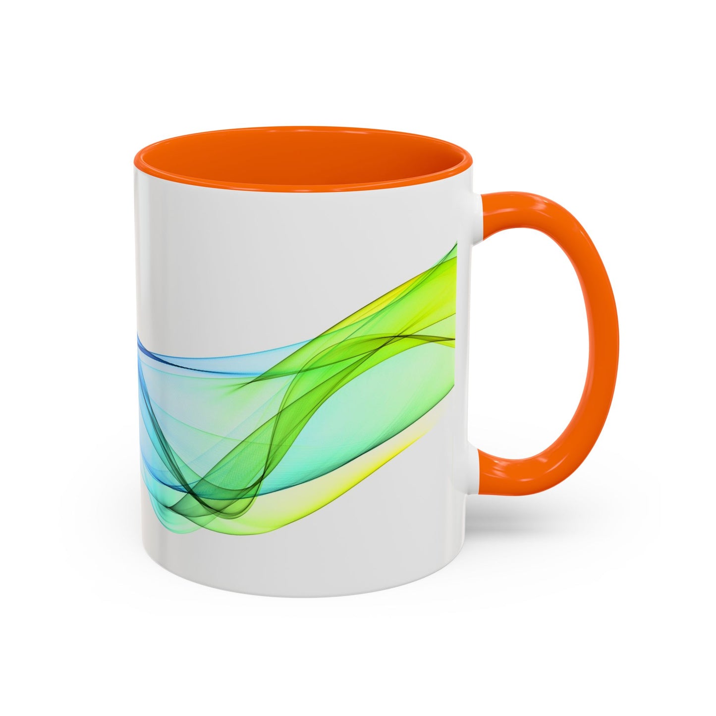 WildWestArt.co Coffee Mug – Abstract Wave Go with the Flow Art Design, 11 & 15 oz