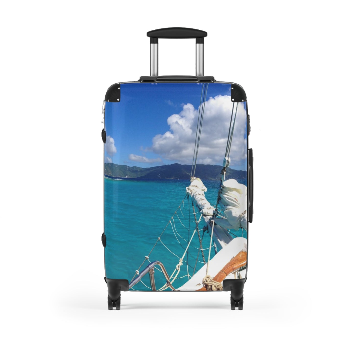 Tropical Sailboat Suitcase - Small, Medium and Large Sizes