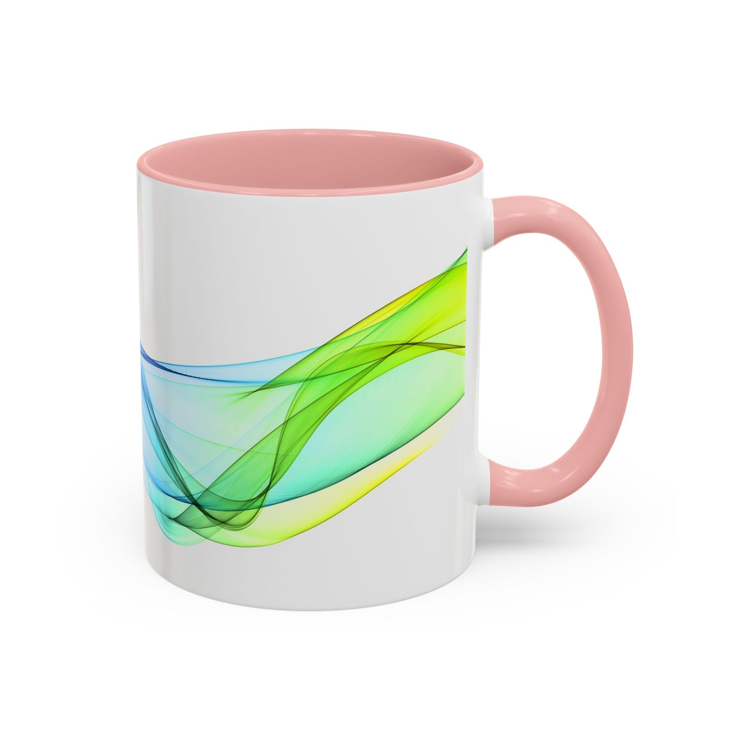 WildWestArt.co Coffee Mug – Abstract Wave Go with the Flow Art Design, 11 & 15 oz