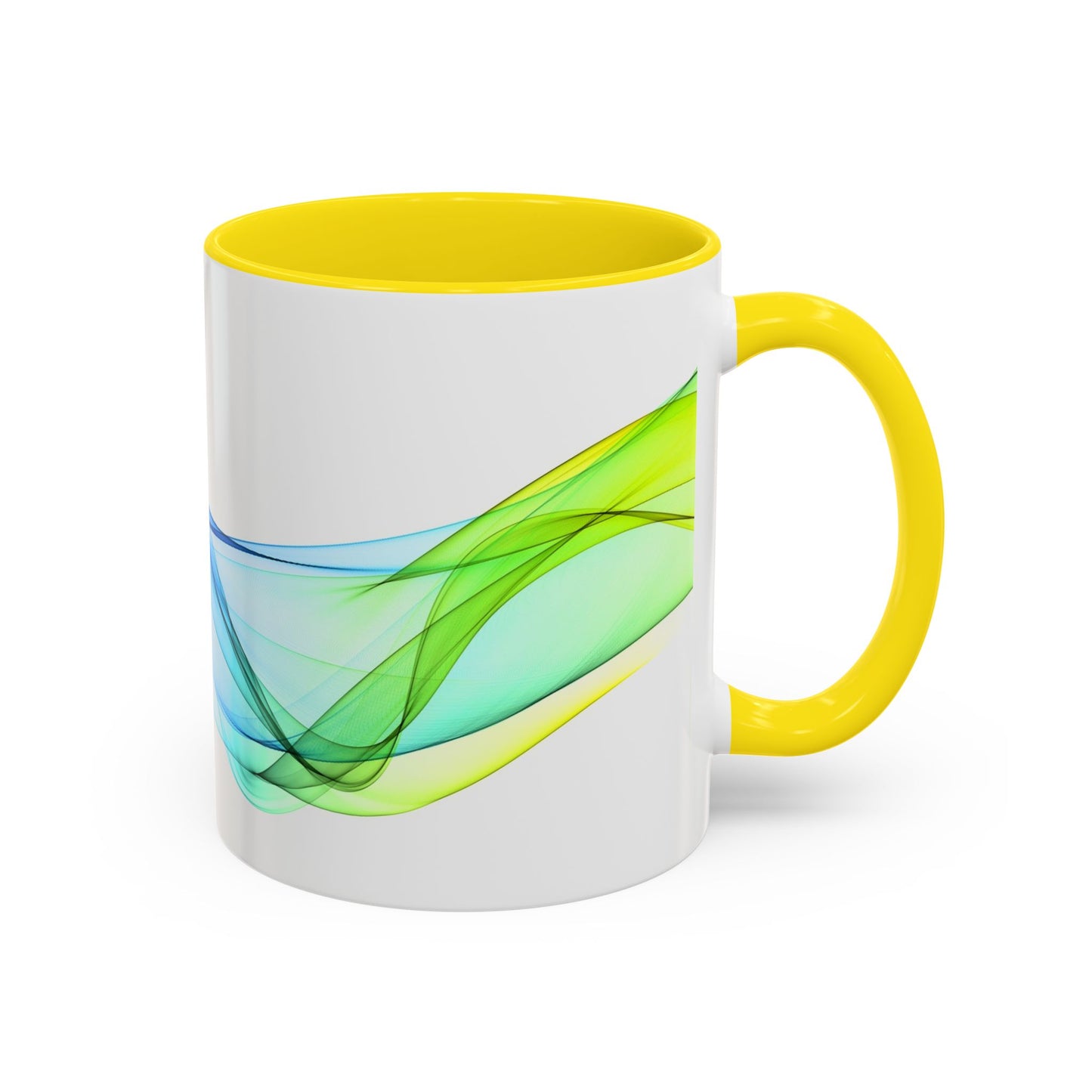 WildWestArt.co Coffee Mug – Abstract Wave Go with the Flow Art Design, 11 & 15 oz