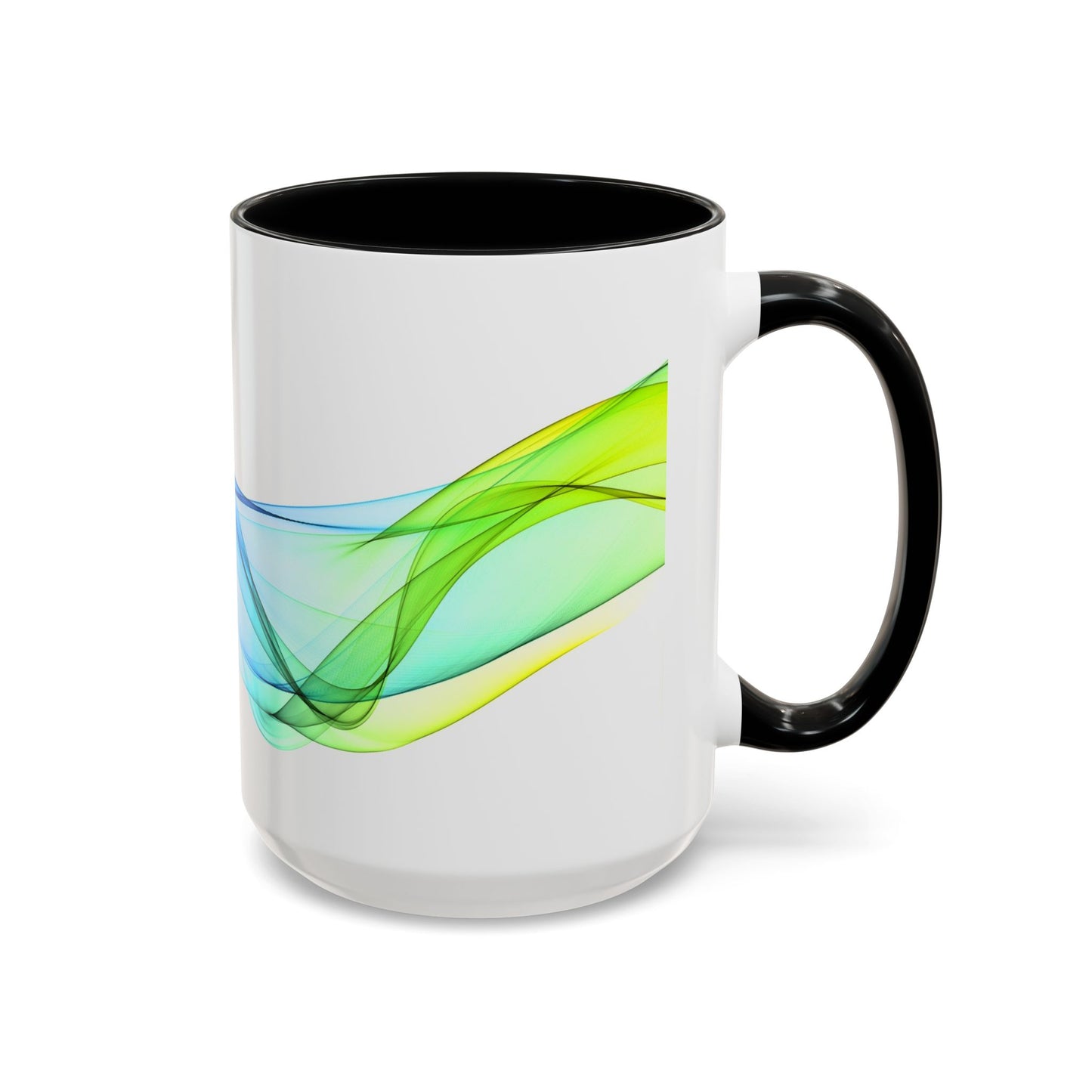 WildWestArt.co Coffee Mug – Abstract Wave Go with the Flow Art Design, 11 & 15 oz