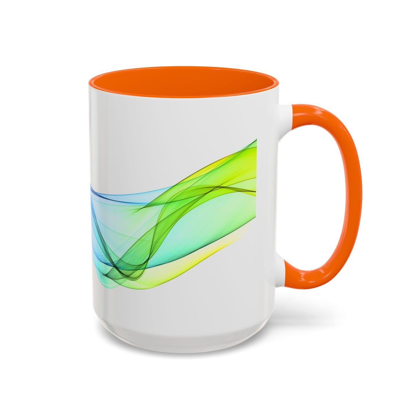 WildWestArt.co Coffee Mug – Abstract Wave Go with the Flow Art Design, 11 & 15 oz