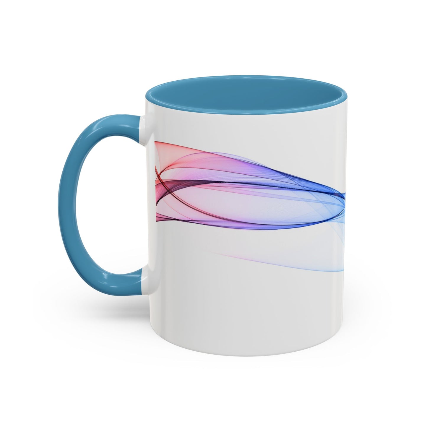WildWestArt.co Coffee Mug – Abstract Wave Go with the Flow Art Design, 11 & 15 oz
